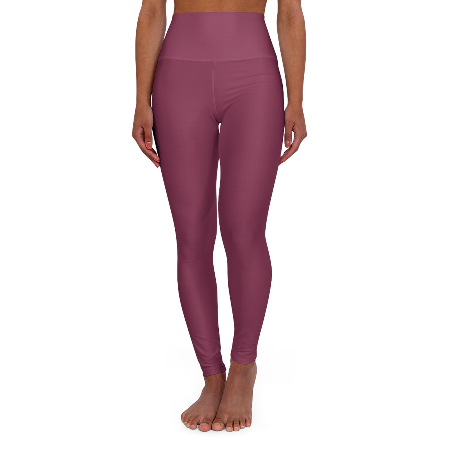 High-Waisted Vintage Berry Yoga Leggings Women's Seamless Poly-Span Stretchy Pastel Berry Mauve Activewear Pants