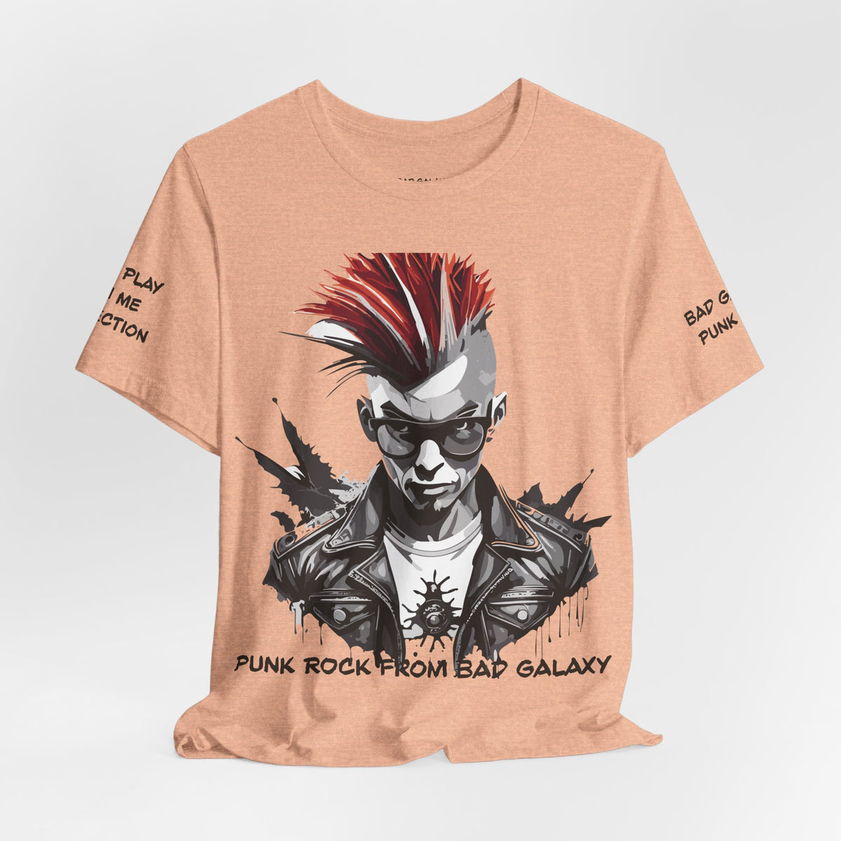 Punk Rock Graphic Unisex Cotton Bella+Canvas Tee with Art Design b35