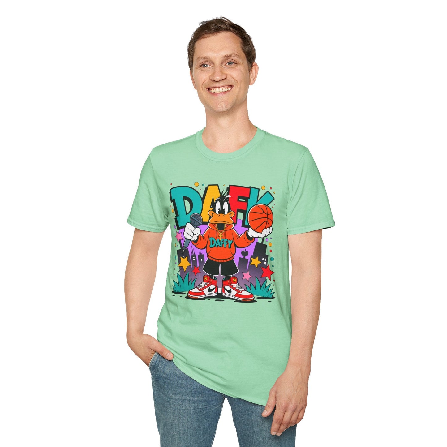 Funny Animals Cartoon T Shirt Unisex Graphic Tee Animation Shirt Softstyle Cotton