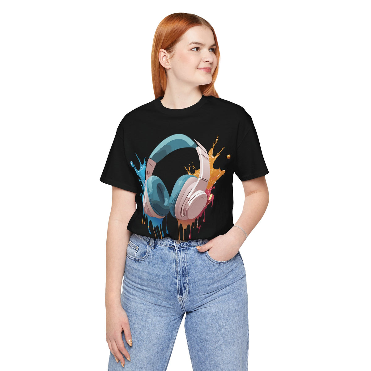Music Graphic Unisex Cotton Bella+Canvas Tee with Art Design m90