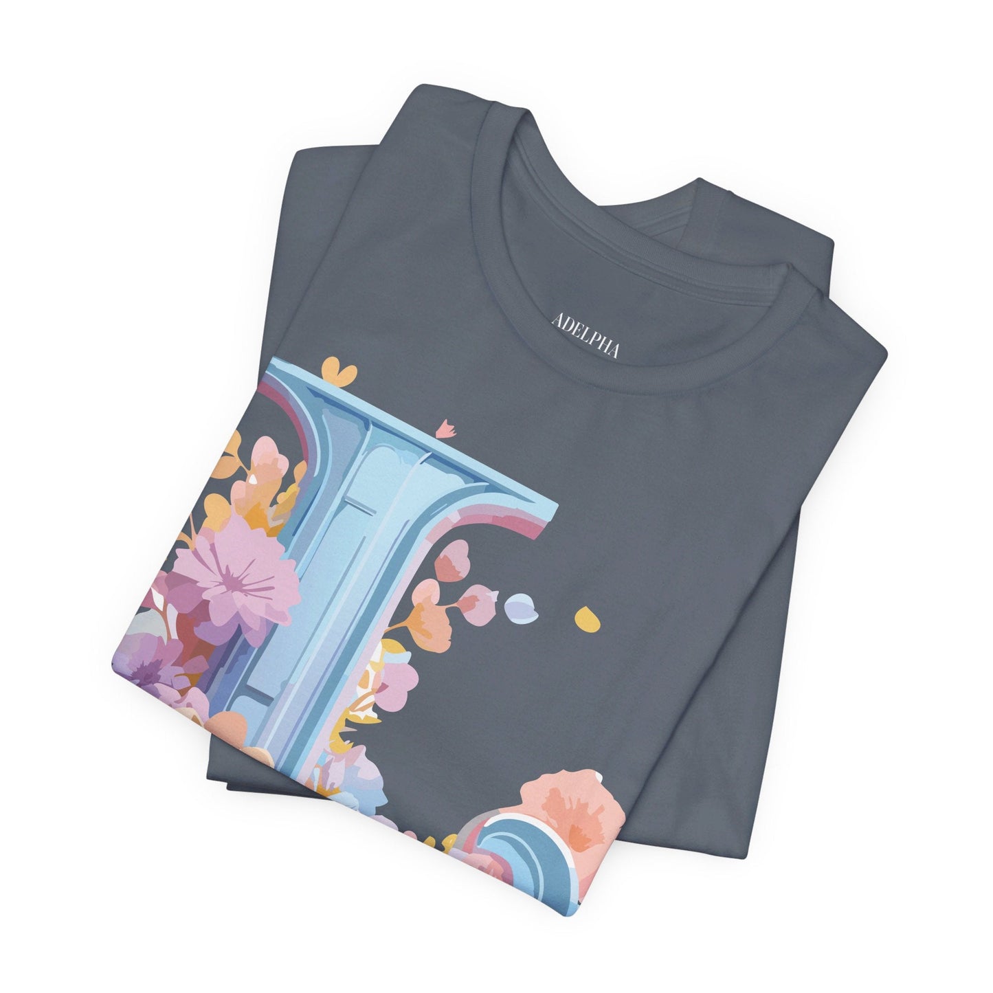 Unisex Letter L Graphic Tee Vintage Inspired Artwork Adelpha Short Sleeve Shirt Premium