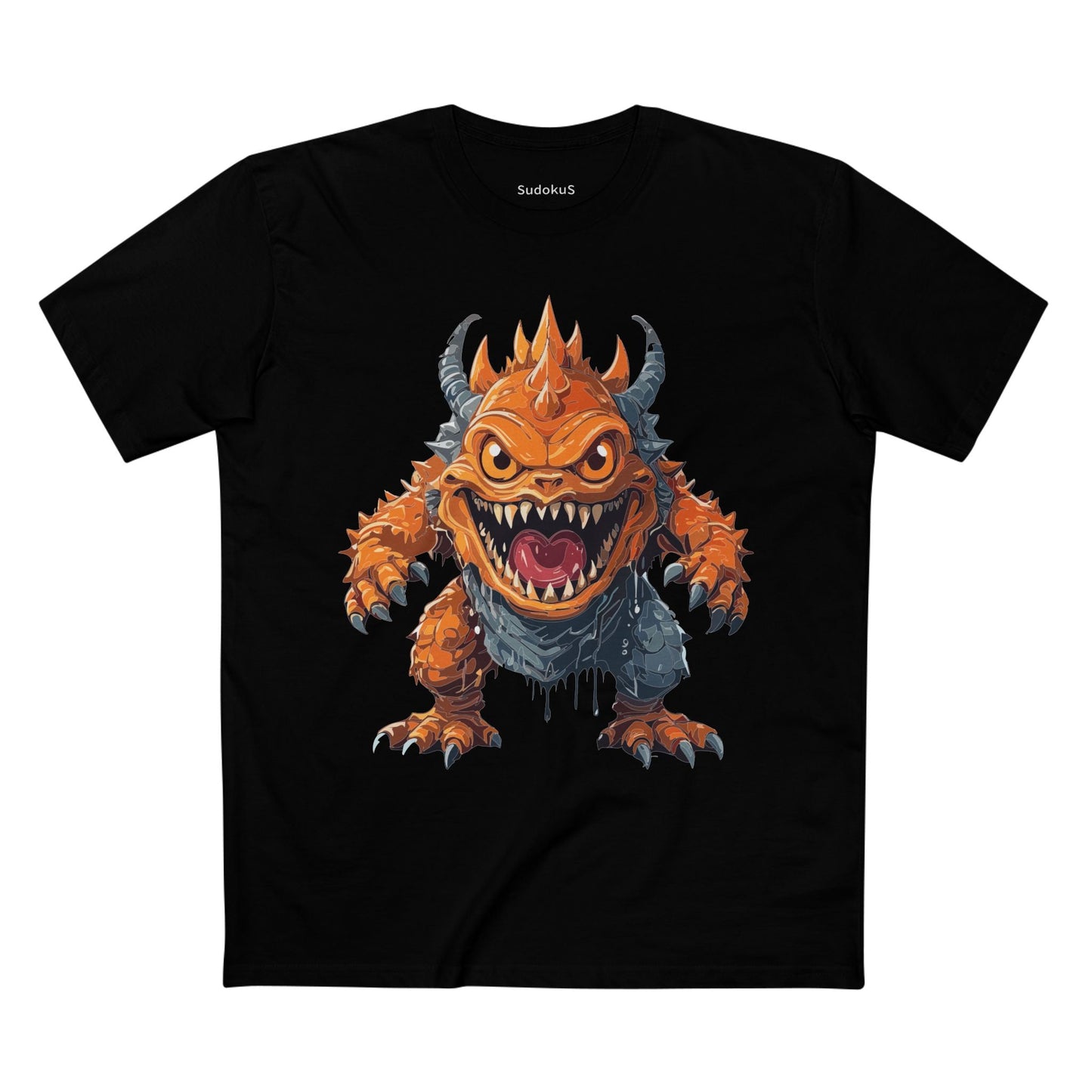 Cartoon Monsters Graphic Unisex 100 Cotton Staple Tee 35