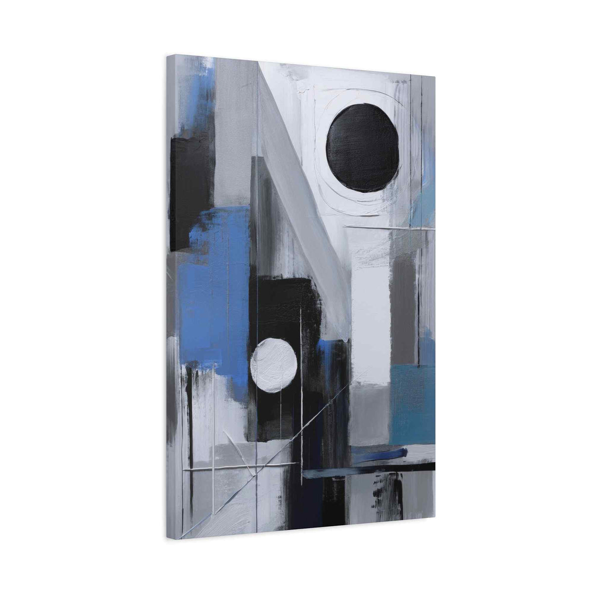 Blue Abstract Painting Print Canvas 20x24,20x30,24x30, 24x32,24x36,30x40, 32x48,36x48,40x60 Pine-Wood Inner Frame ABS-27