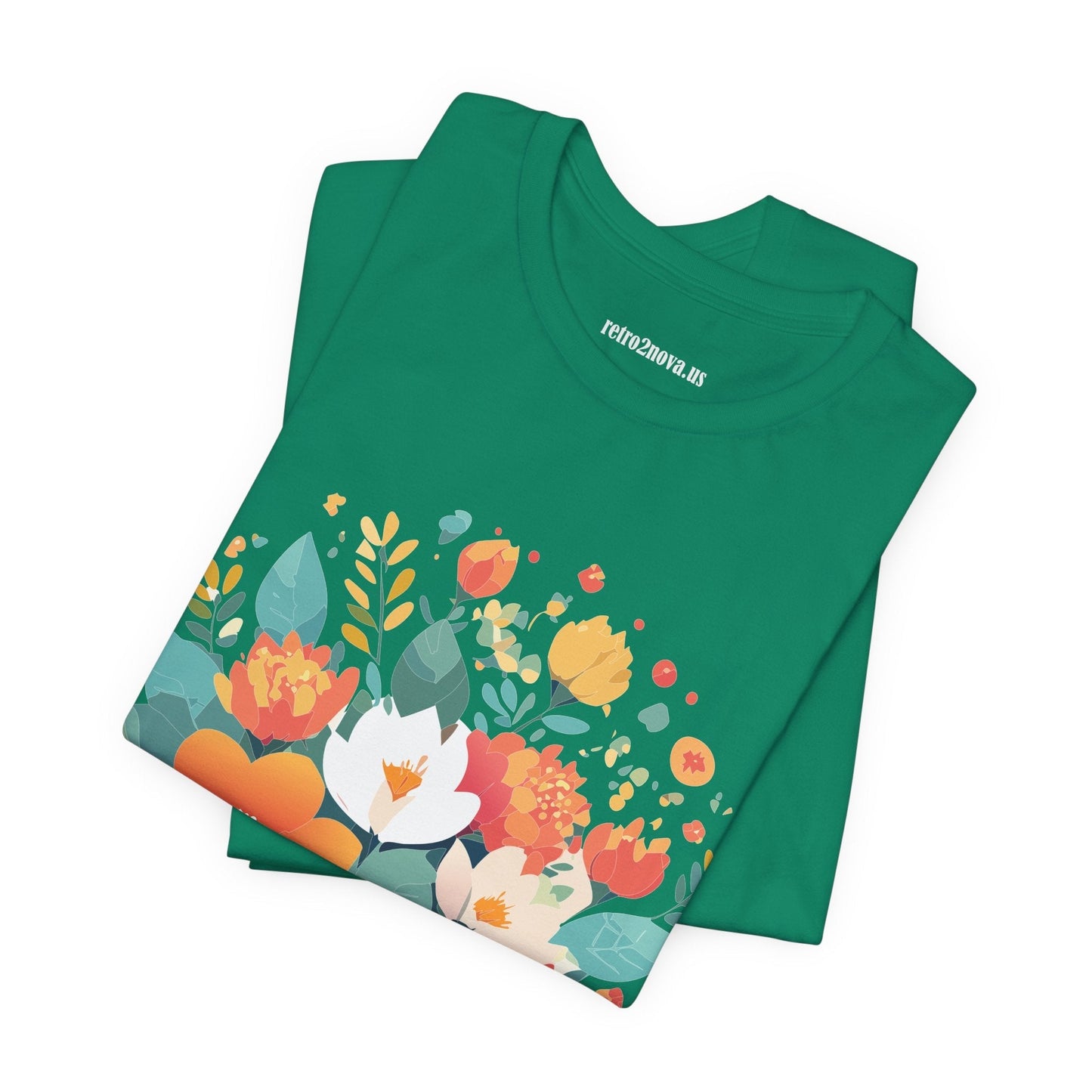 Floral Flowers Shirt Unisex Lightweight Breathable Jersey Tee Floral Pattern Short Sleeve