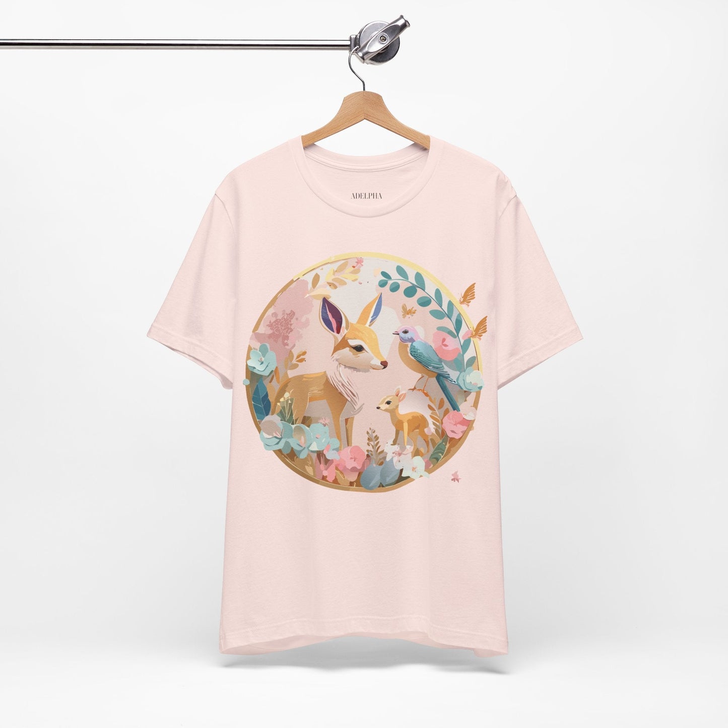 Adelpha Medallion Graphic T Shirt Unisex Short Sleeve Vintage Inspired Art Design Tee