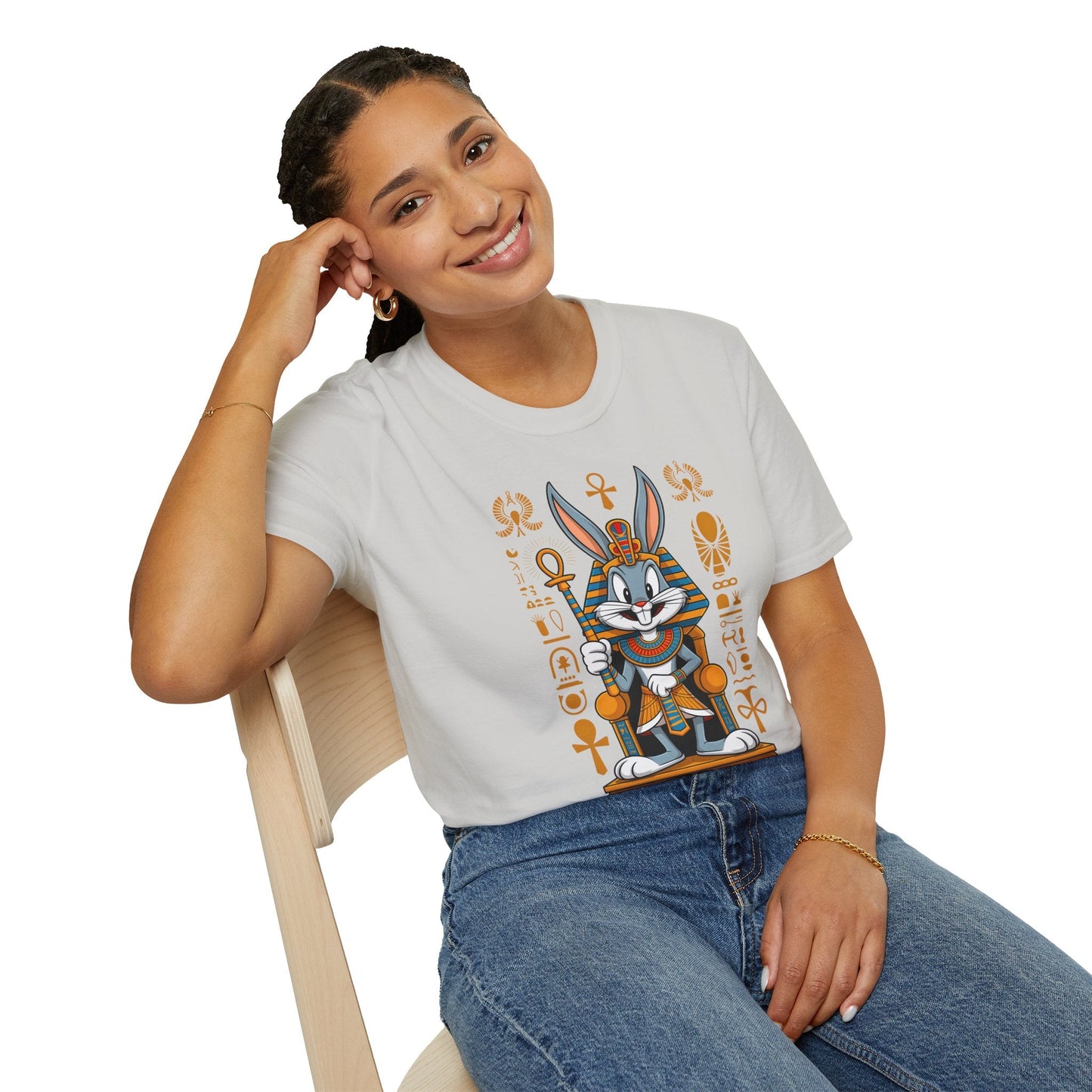 Bugs Bunny T Shirt Unisex Softstyle 64000 Cartoon Animation Tee Ring Spun Cotton