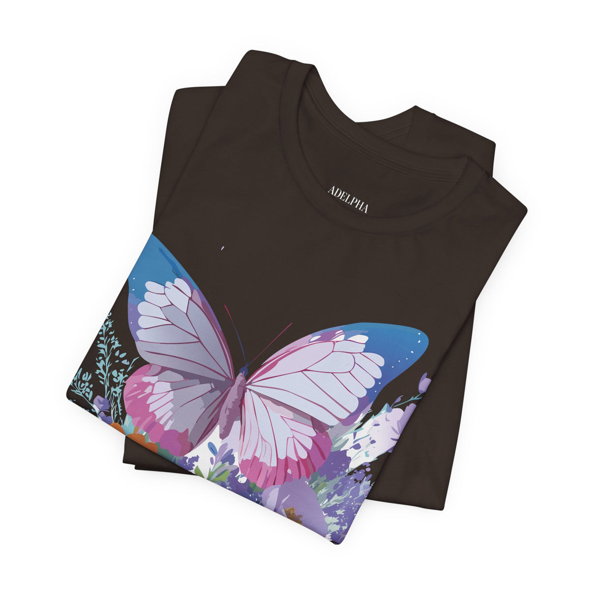 Butterfly Graphic Unisex Cotton Bella+Canvas Tee with Art Design n83