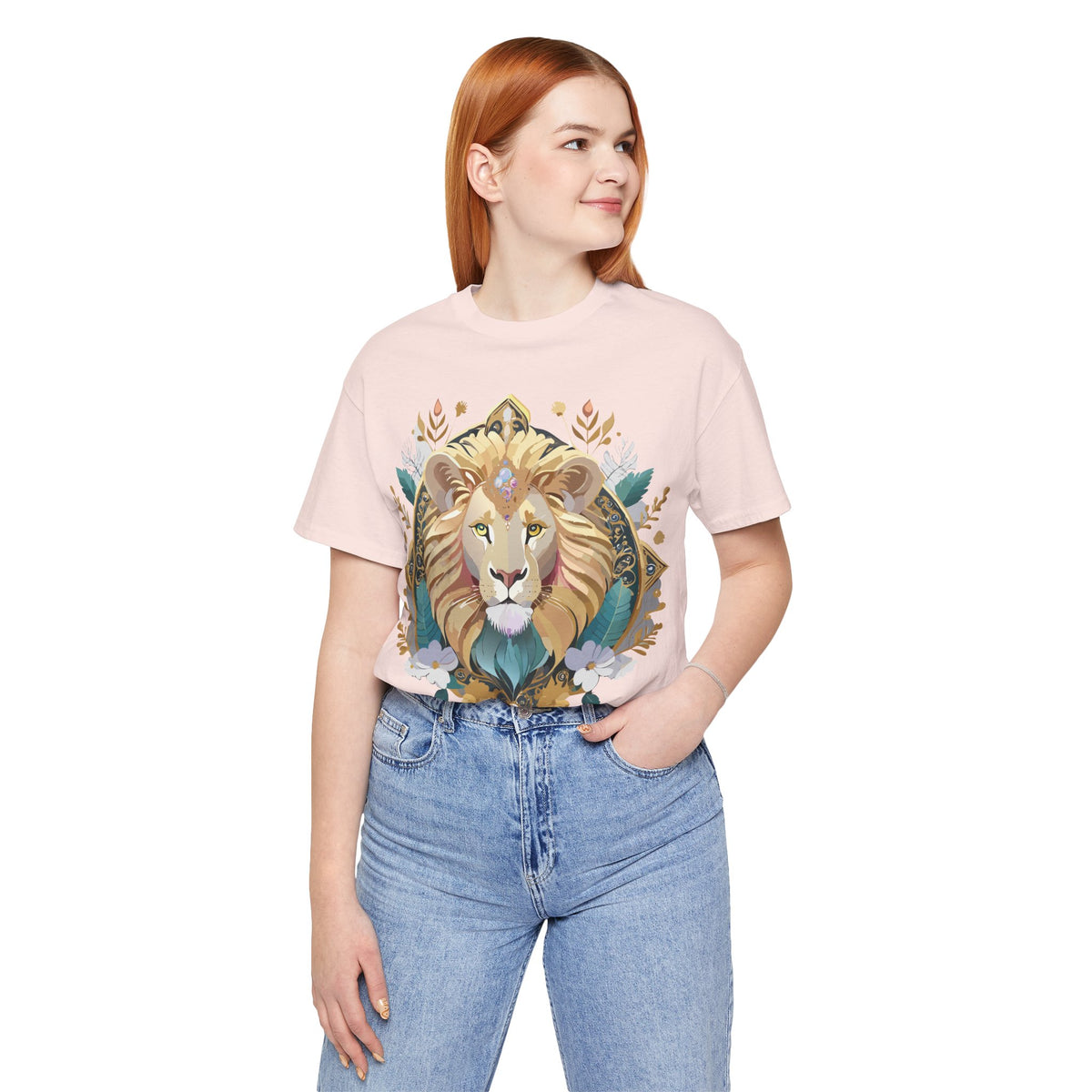 Medallion Graphic Unisex Cotton Bella+Canvas Tee with Art Design d36