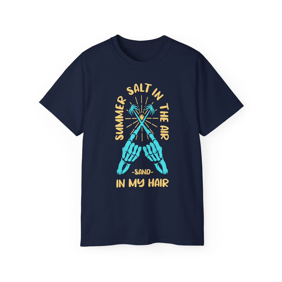 Summer Salt In The Air Sand In My Hair T-Shirt | Beach Skull Graphic