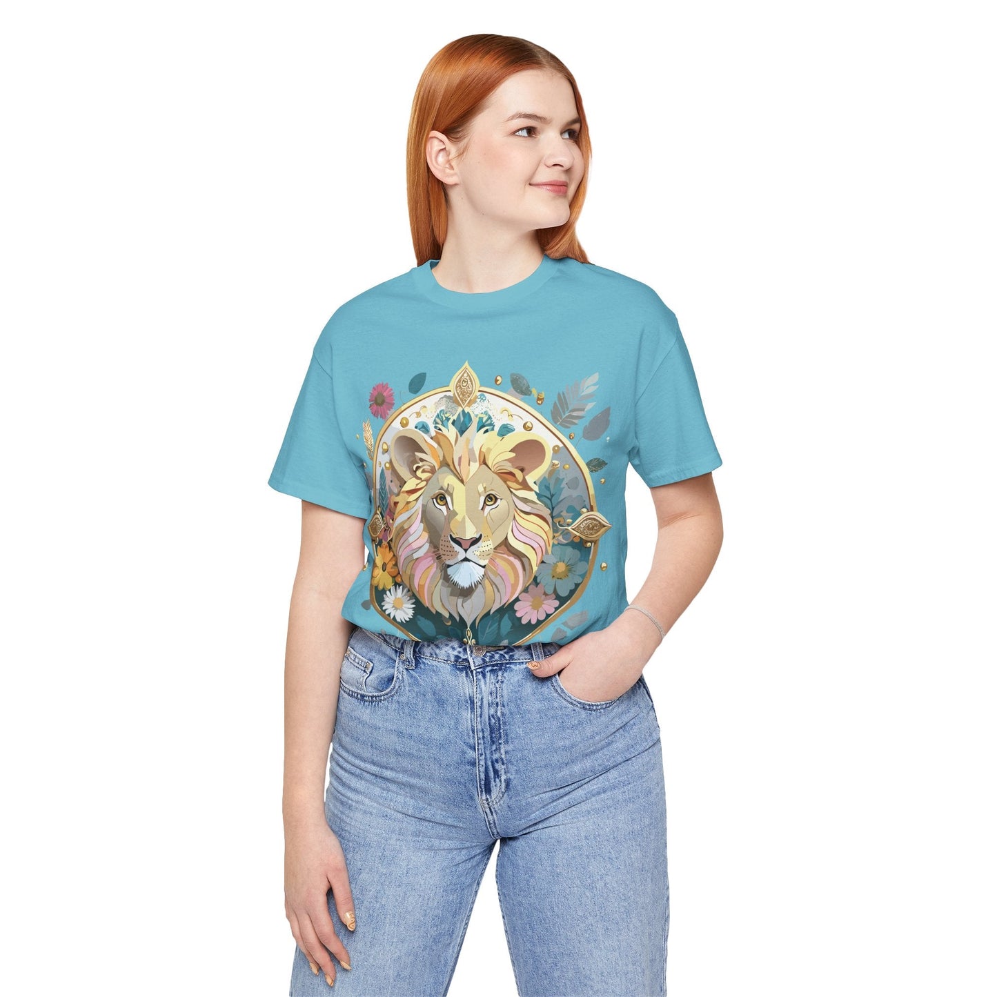 Medallion Graphic Unisex 100 Cotton Vintage Animal Medal Artwork Tee 64