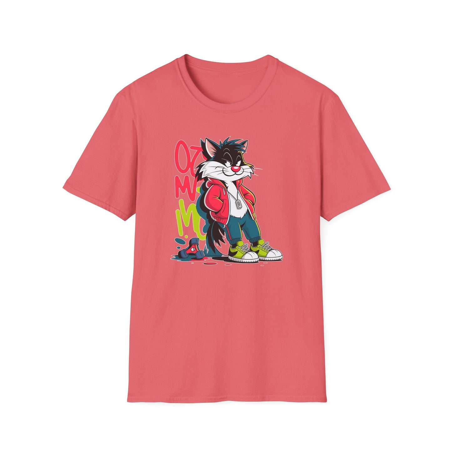 Cartoon T Shirt With Animals And Animation Tee For Unisex Softstyle Gildan 64000