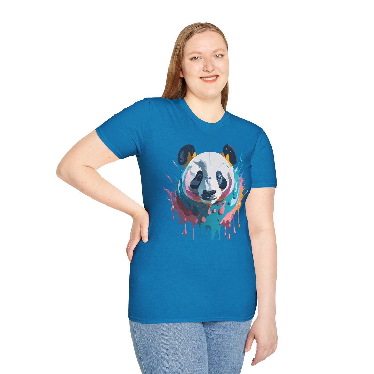 Panda Shirt Unisex T Shirt Gildan Softstyle 64000 Panda Graphic Animal Tee 100 Percent Cotton