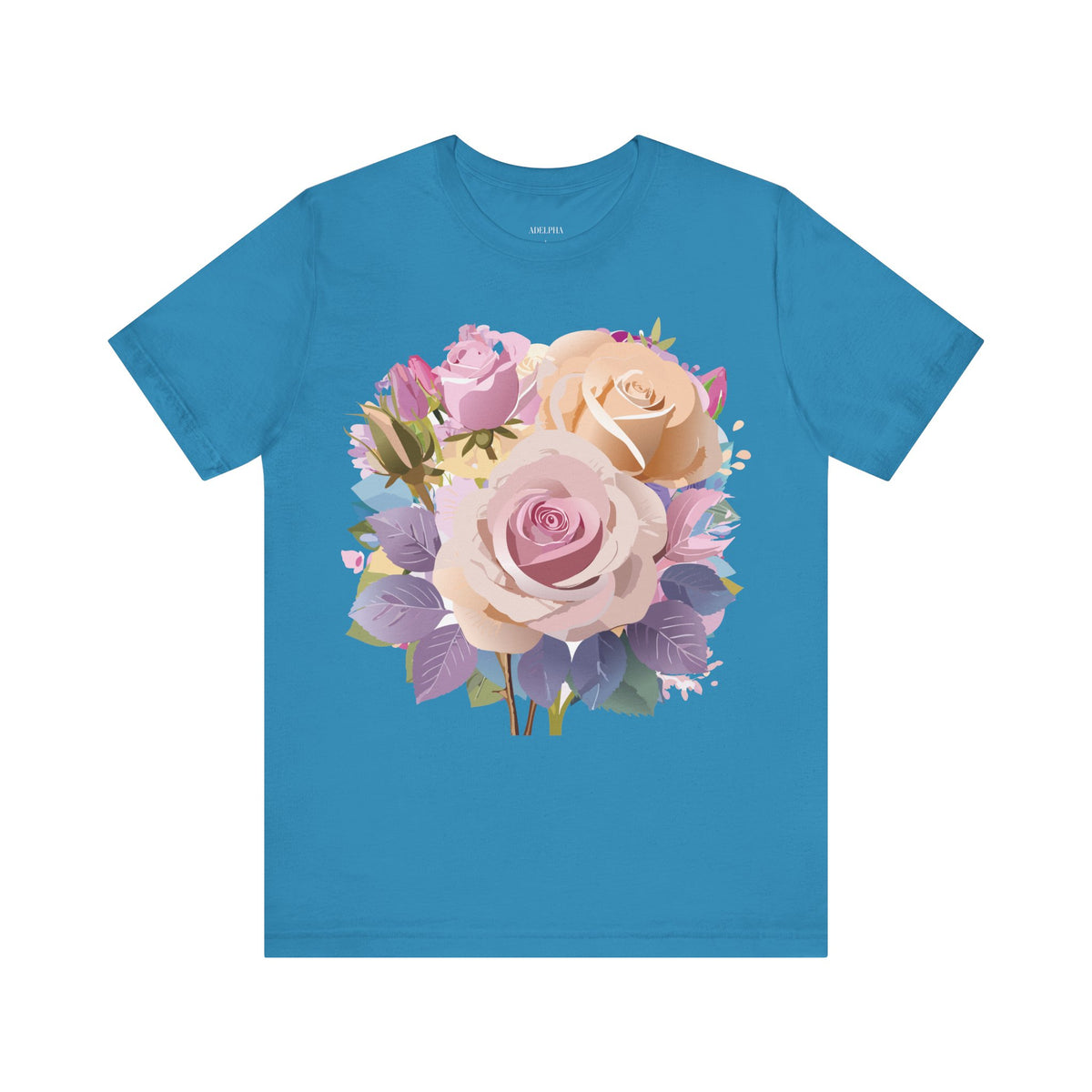 Floral Graphic Tee Shirt - Bella+Canvas Unisex 100 Cotton 48