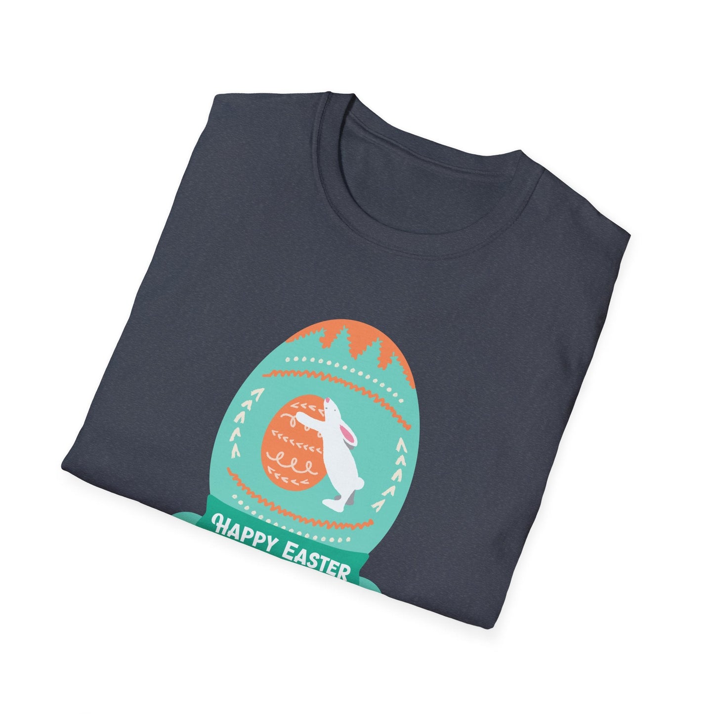 Easter Egg T Shirt Unisex Softstyle Tee With Easter Signature Design 100 Percent Ring Spun Cotton