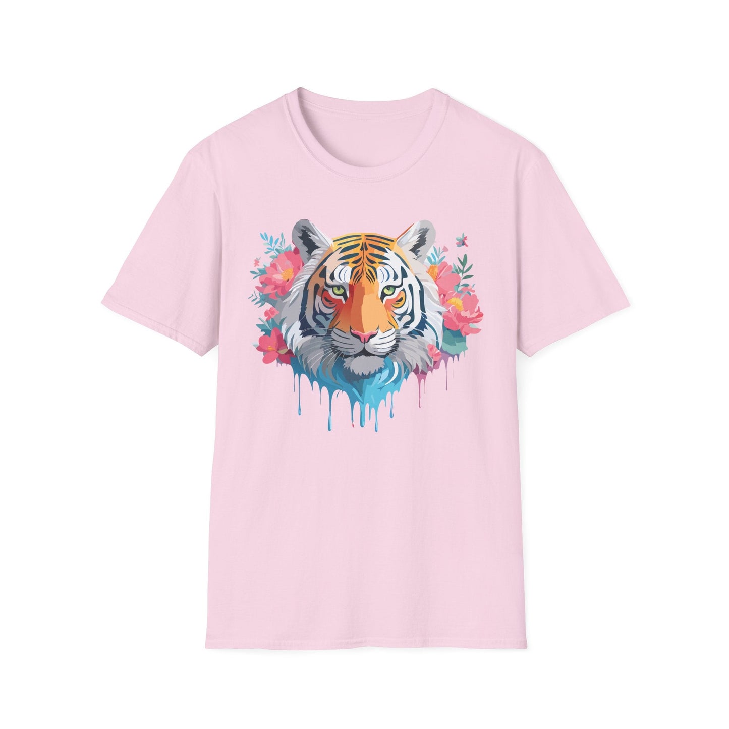 Tiger Shirt Unisex Animal Tee 100 Percent Ring Spun Cotton Softstyle