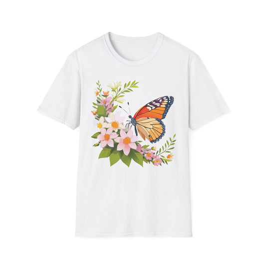 Monarch Butterfly T Shirt Unisex Softstyle Gildan 64000 100 Percent Cotton Tee Breathable