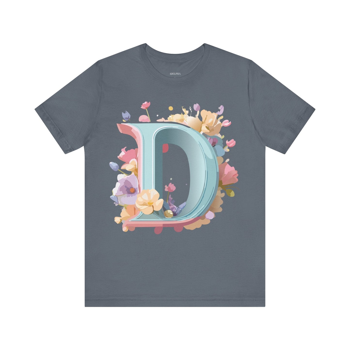 Letter D Graphic Tee Unisex Jersey Short Sleeve By Adelpha Vintage Inspired Artwork