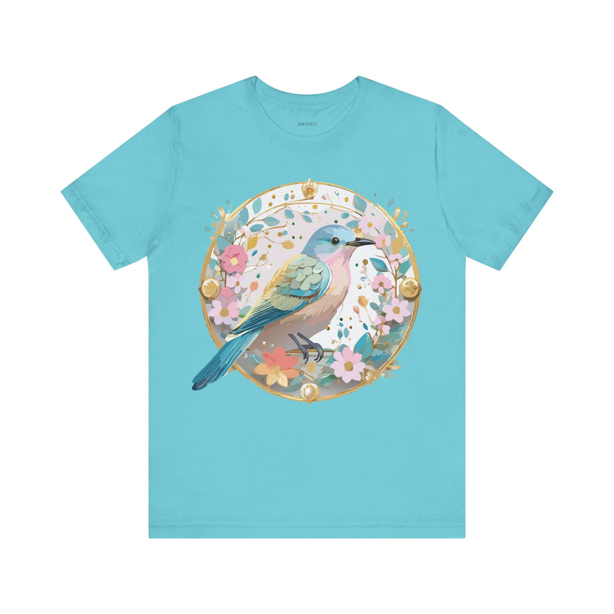 Medallion Graphic Unisex Cotton Bella+Canvas Tee with Art Design d46
