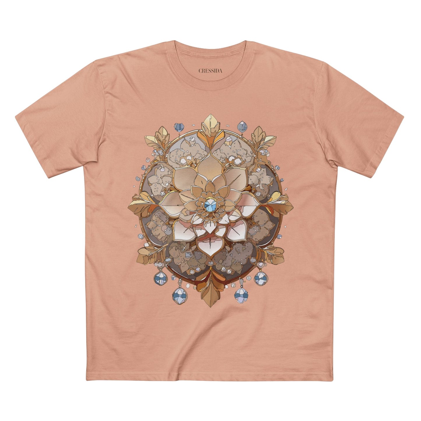 Floral Graphic T-Shirt Unisex 100 Cotton Art Design with Antique Flowers Tee 17