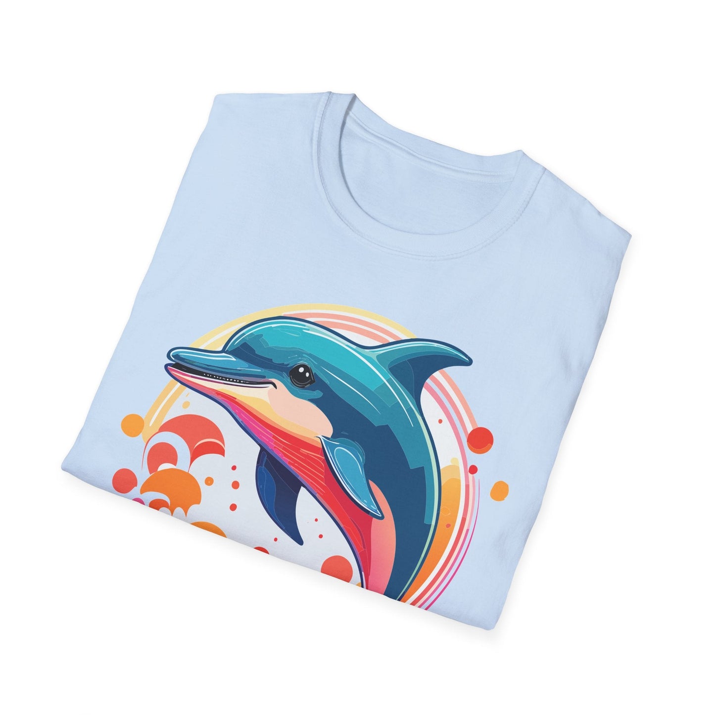 Dolphin Shirt Unisex Softstyle Tee Short Sleeve 100 Percent Ring Spun Cotton Gildan 64000
