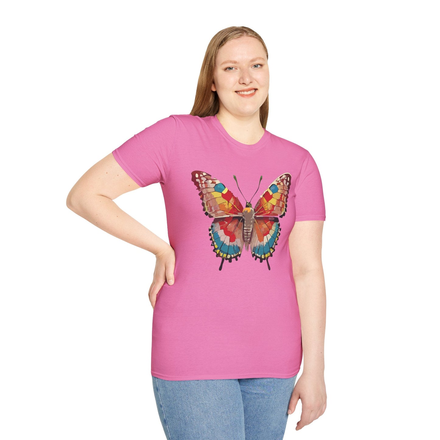 Butterfly Shirt Unisex Monarch Tee Softstyle 100 Percent Ring Spun Cotton Quality Gildan 64000
