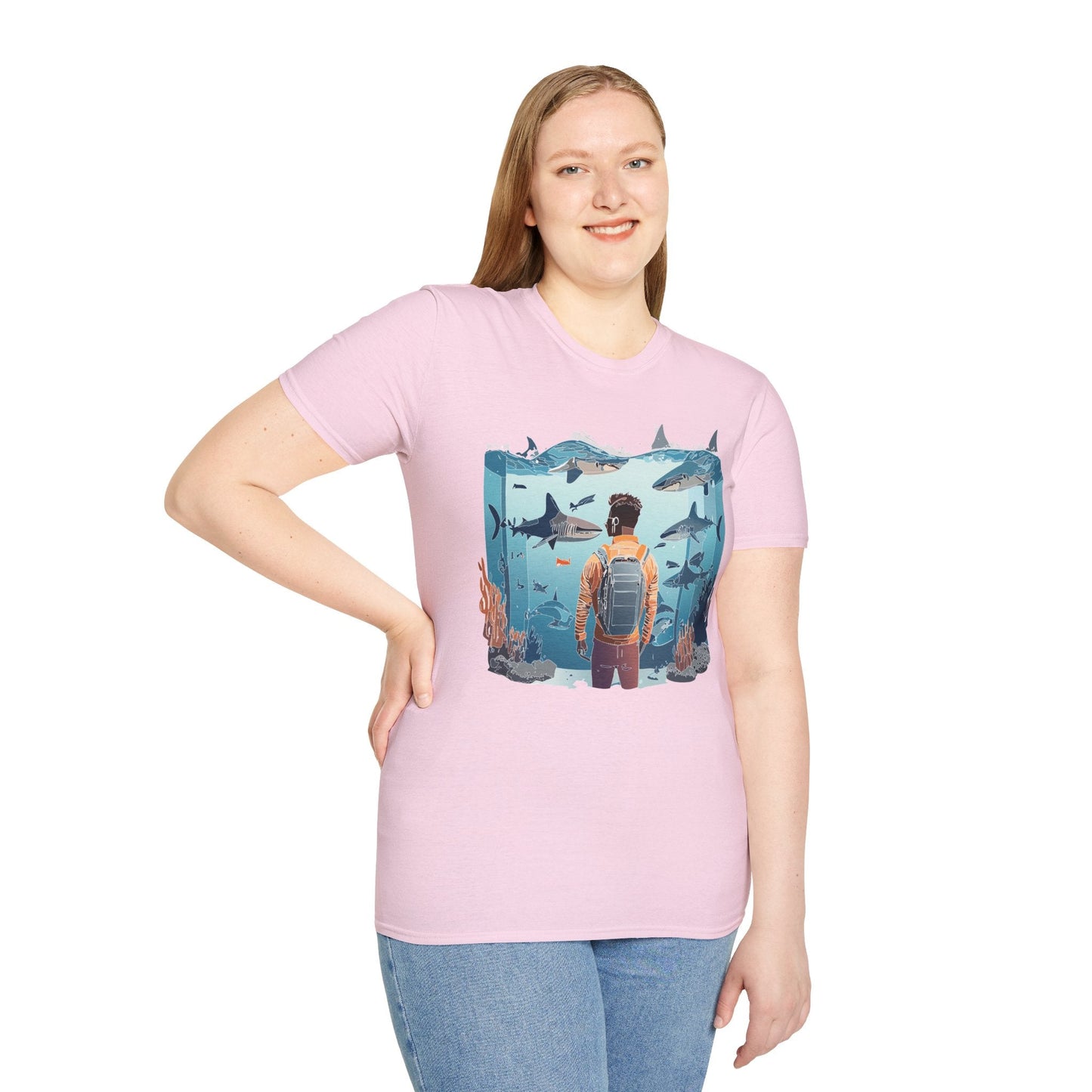 Ocean Graphic Unisex Softstyle Cotton Tee 4