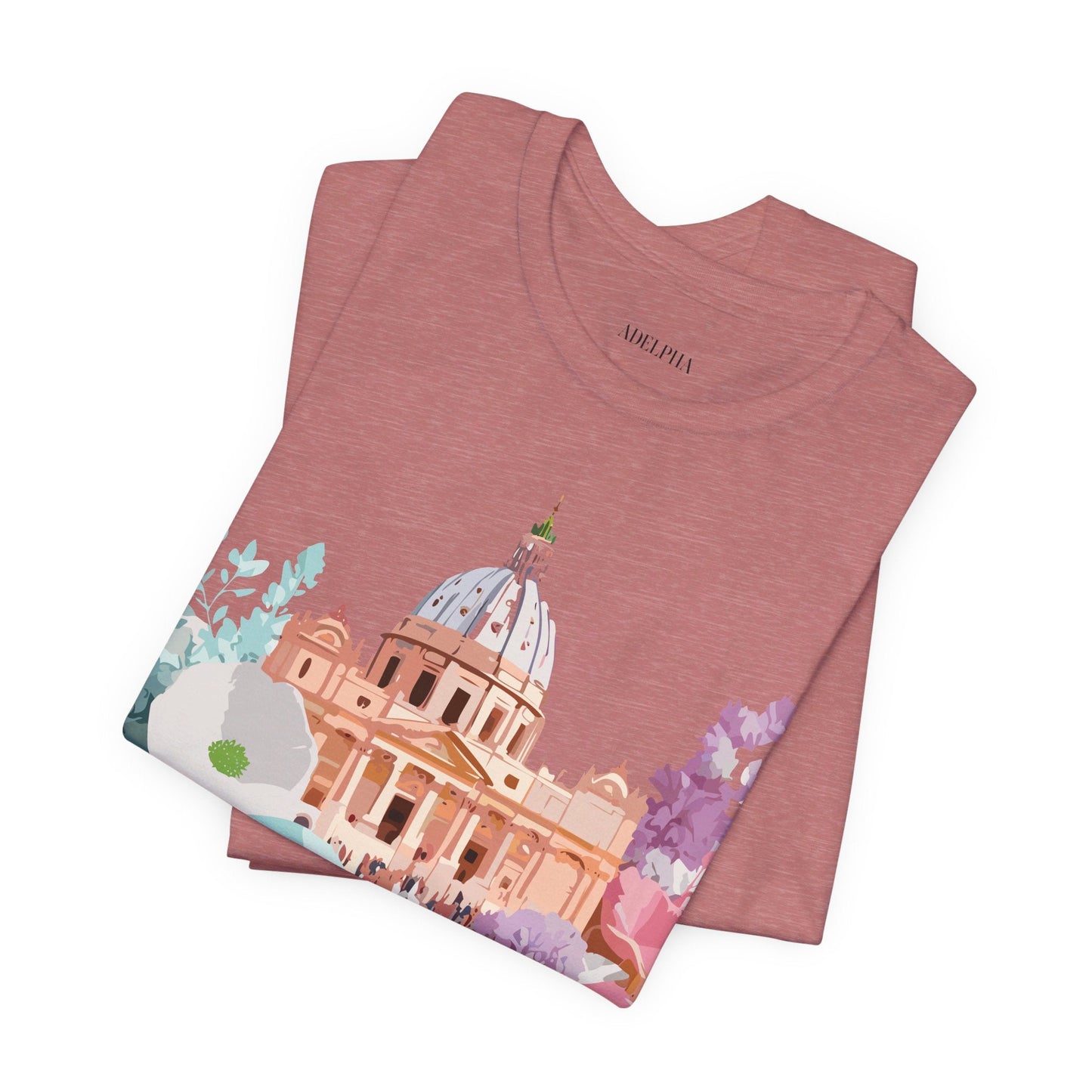 Adelpha Vintage Rome Tourist Shirt Graphic Tee Unisex Short Sleeve Art Design Artwork