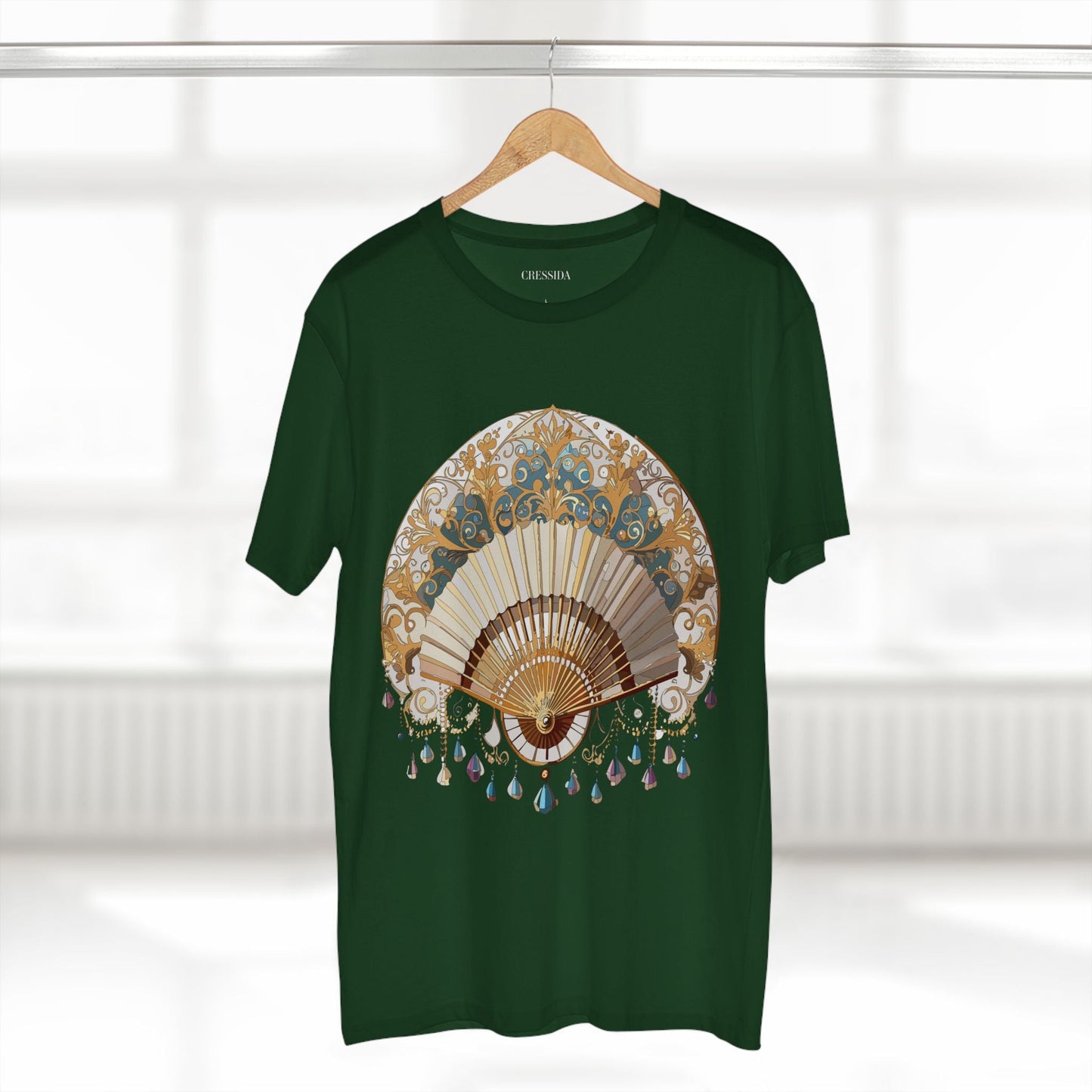 Antique Fan Graphic Design T-Shirt Unisex 100 Cotton Floral Carnival Artwork Tee 23