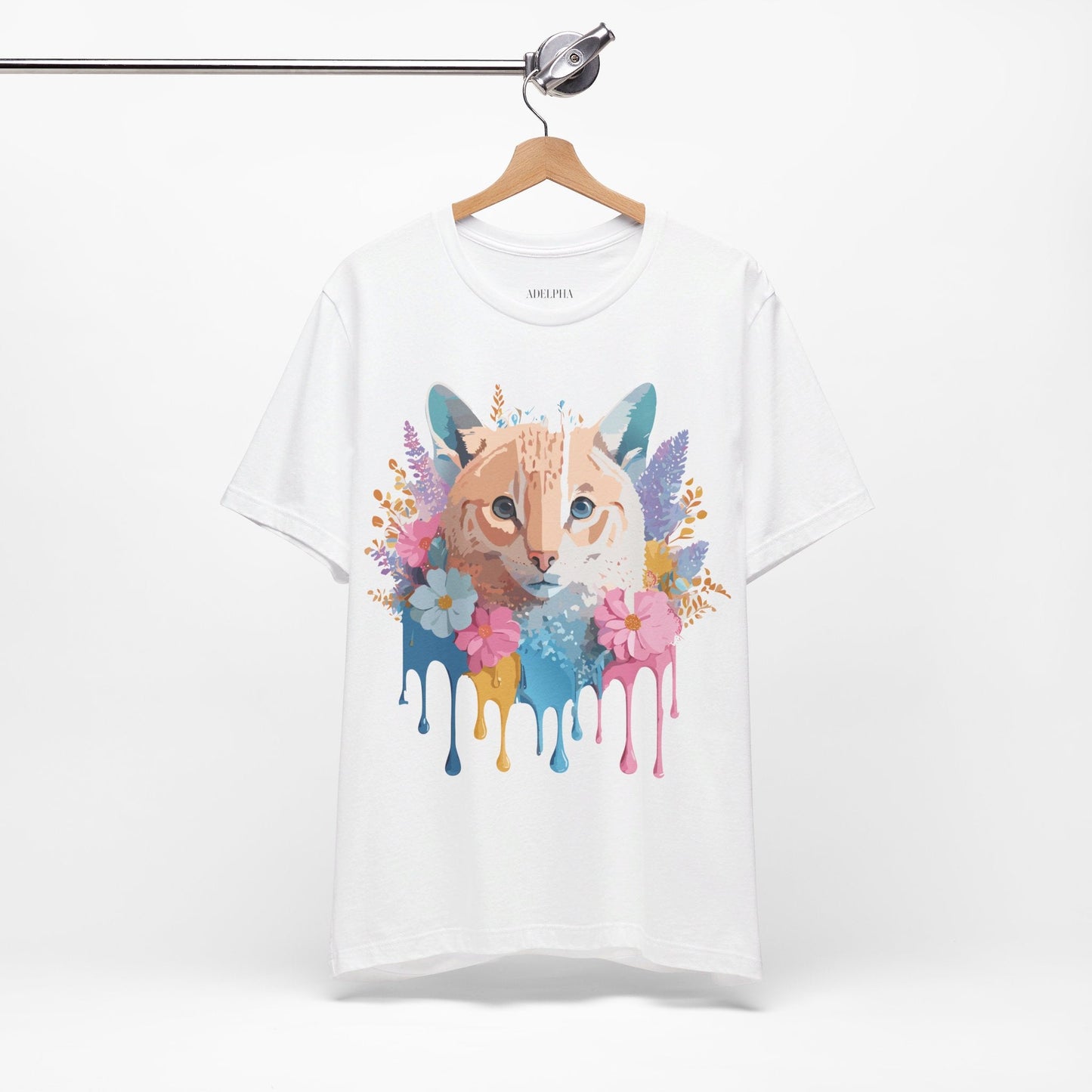 Cat Graphic Tee Unisex Short Sleeve With Adelpha Artwork Vintage Inspired