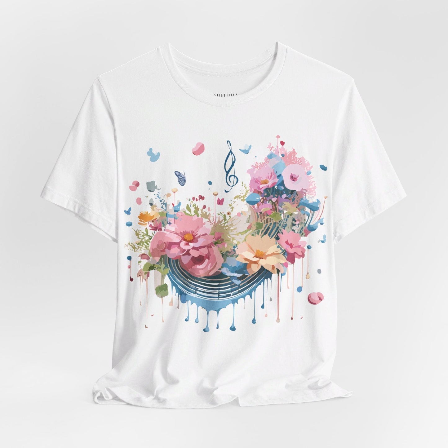 Adelpha Vintage Inspired Music Graphic Unisex T Shirt Tee For Everyday Casual Wear