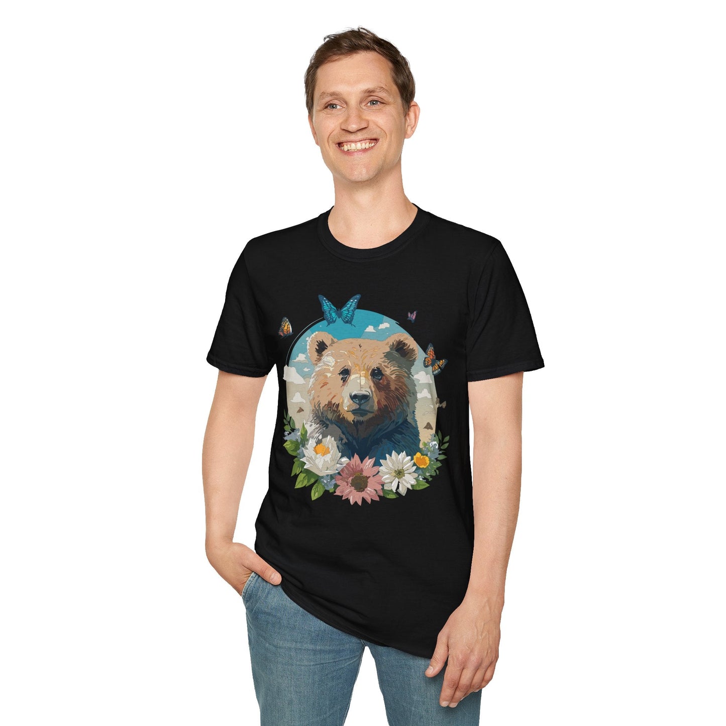 Bear Shirt Teddy Bear Tee Unisex Gildan Softstyle 100 Percent Ring Spun Cotton Tee