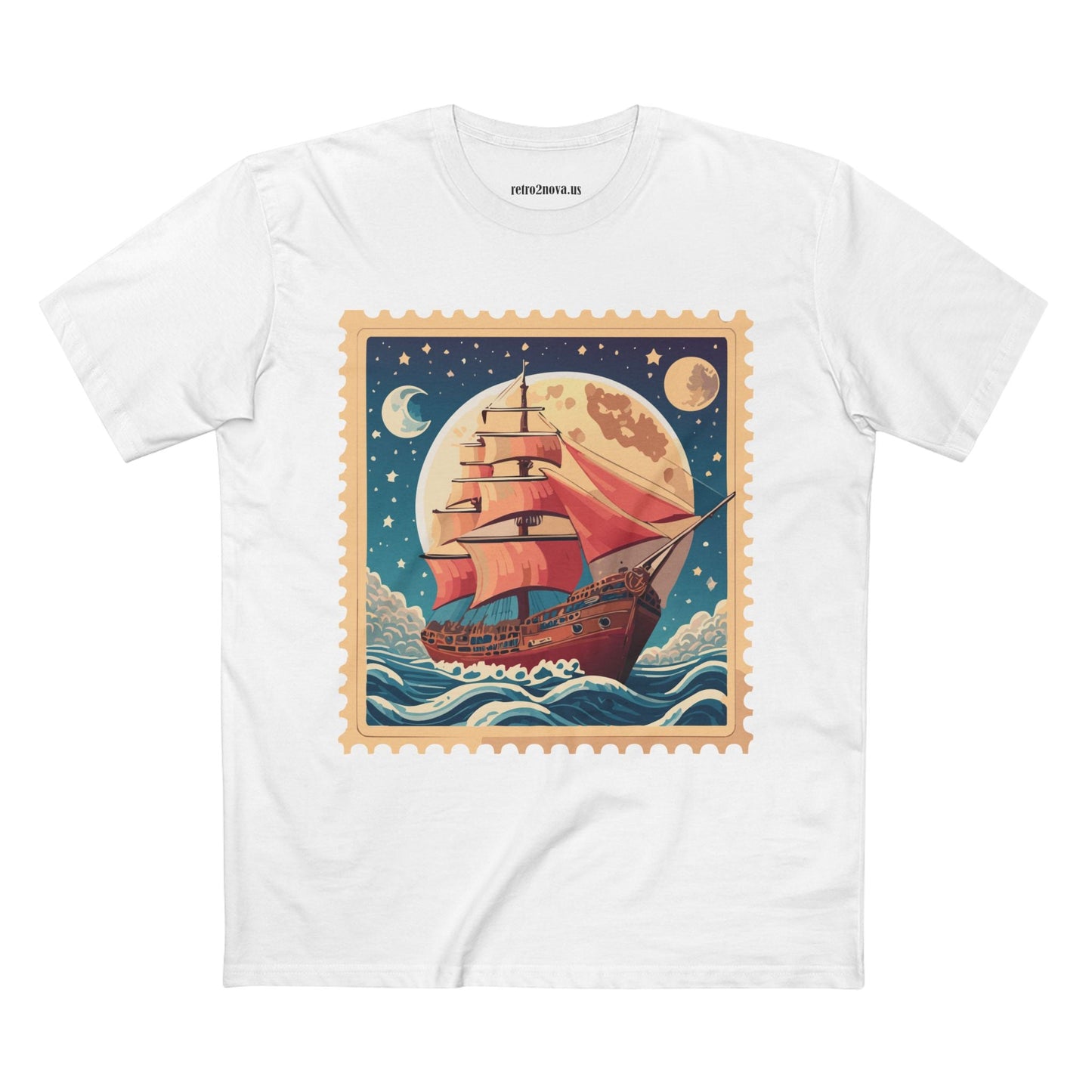 Postage Stamp Shirt Unisex Art Tee Premium Cotton Staple Retro2Nova Art Collection