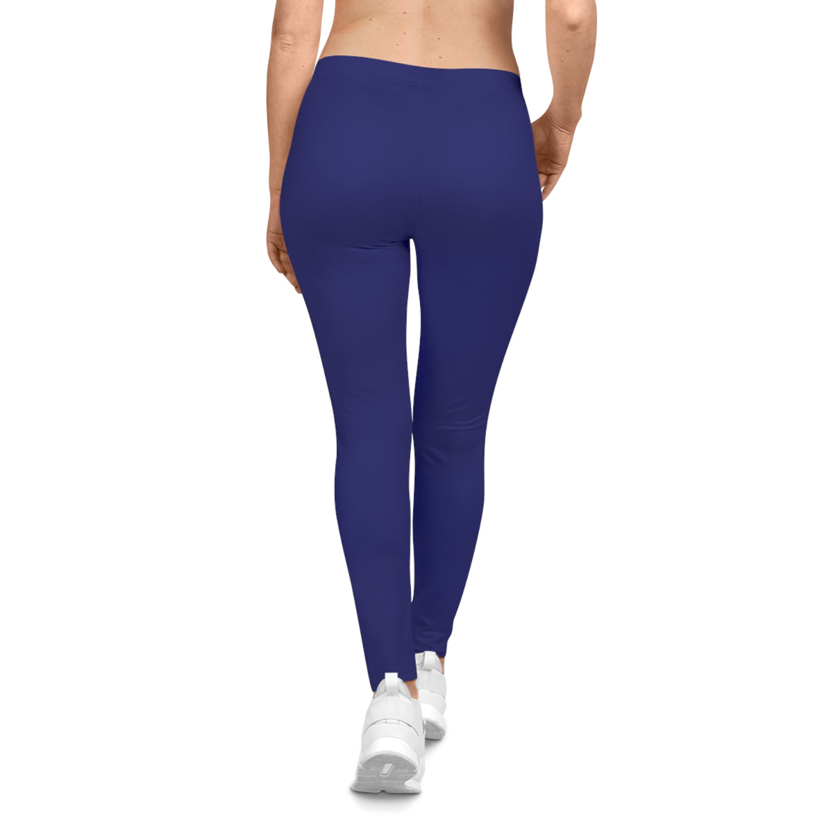 Deep Twilight Blue Color Women's Poly-Span Casual Leggings XS-2XL