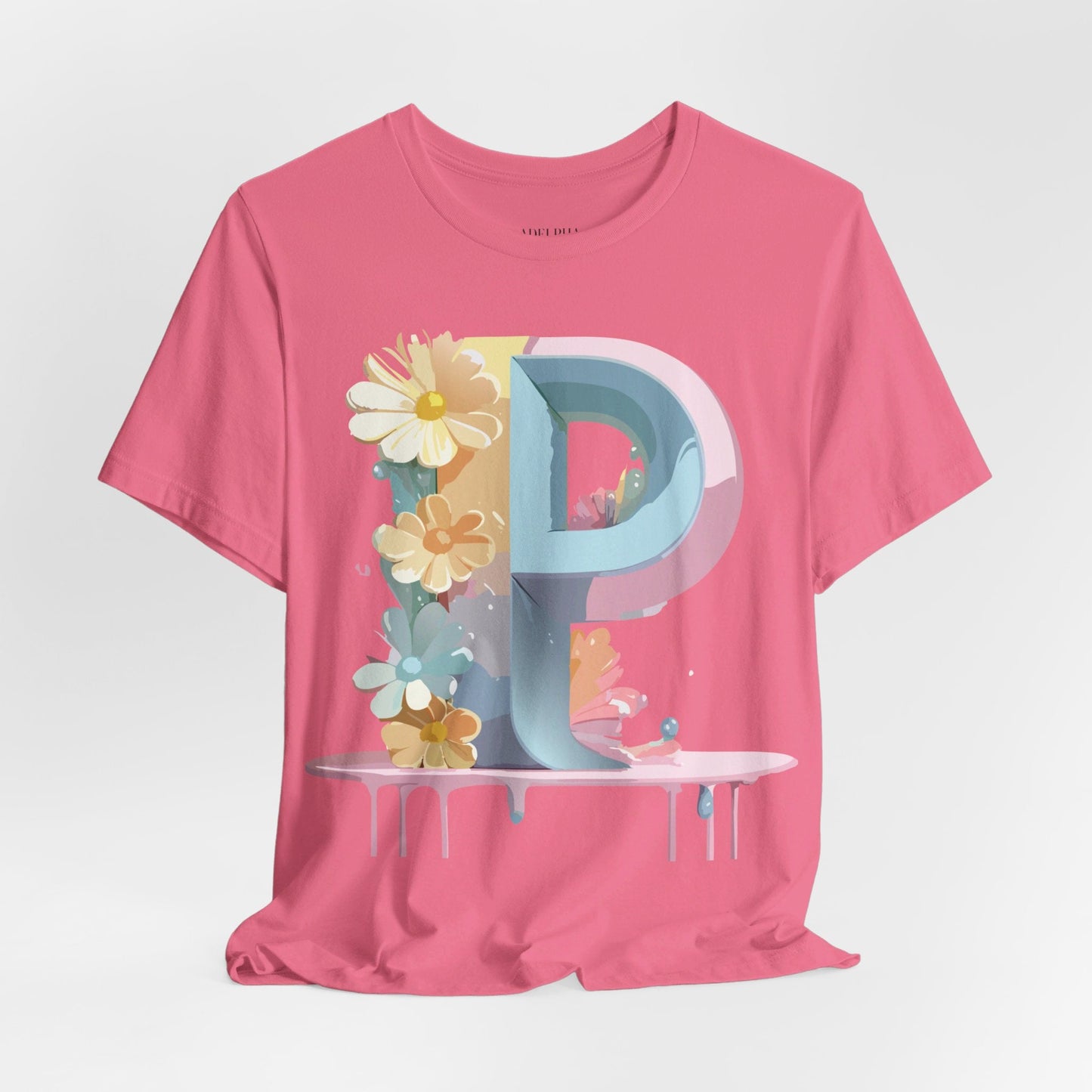 Adelpha Letter P Graphic T Shirt Unisex Vintage Inspired Art Tee for Everyday Style