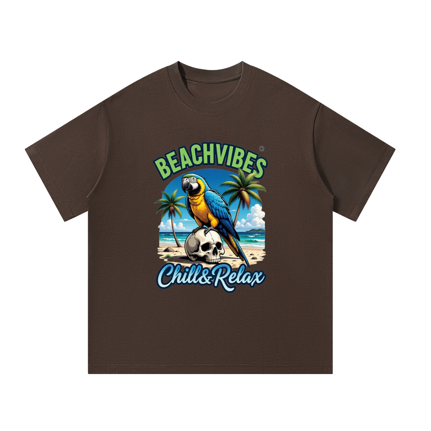 Parrot Beach Unisex Oversized 100 Cotton T-Shirt