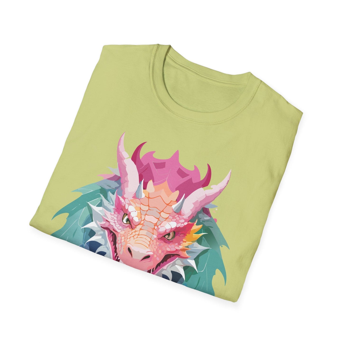 Dragon T Shirt Unisex Softstyle Cotton Tee With Animal Art Design Graphic Print Artwork