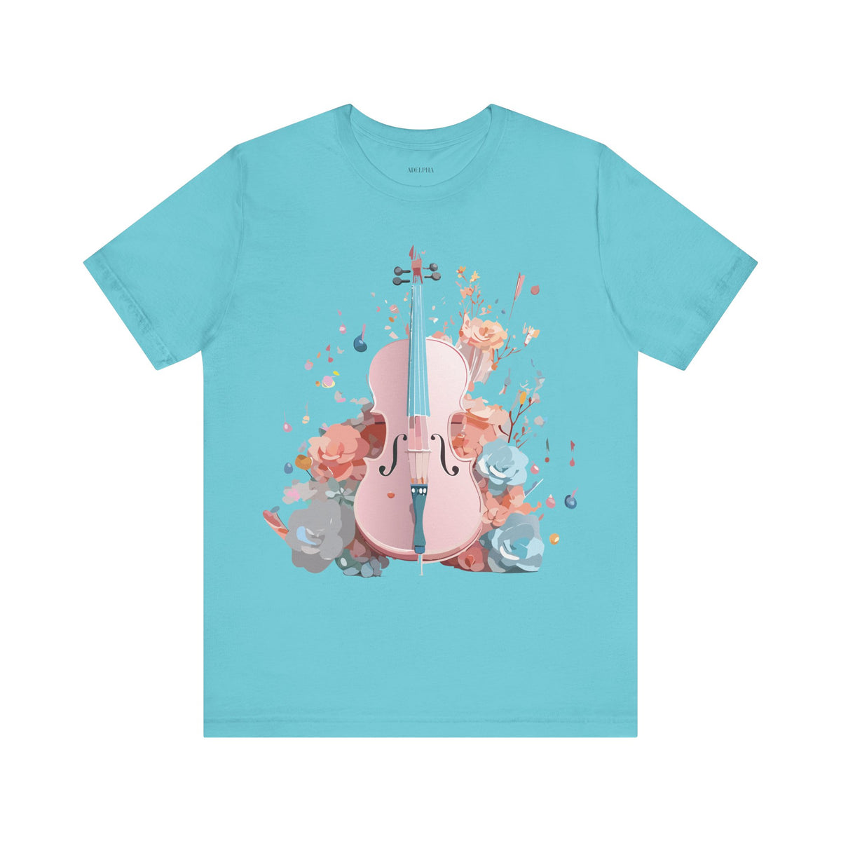Music Graphic Unisex Cotton Bella+Canvas Tee with Art Design m125