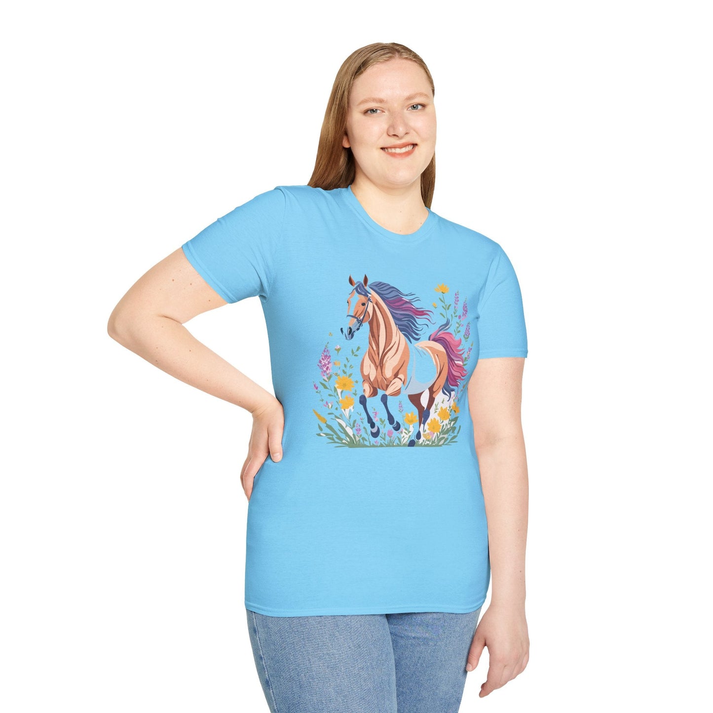 Horse Shirt Unisex Softstyle 64000 Cotton Tee Gildan 100 Percent Ring Spun