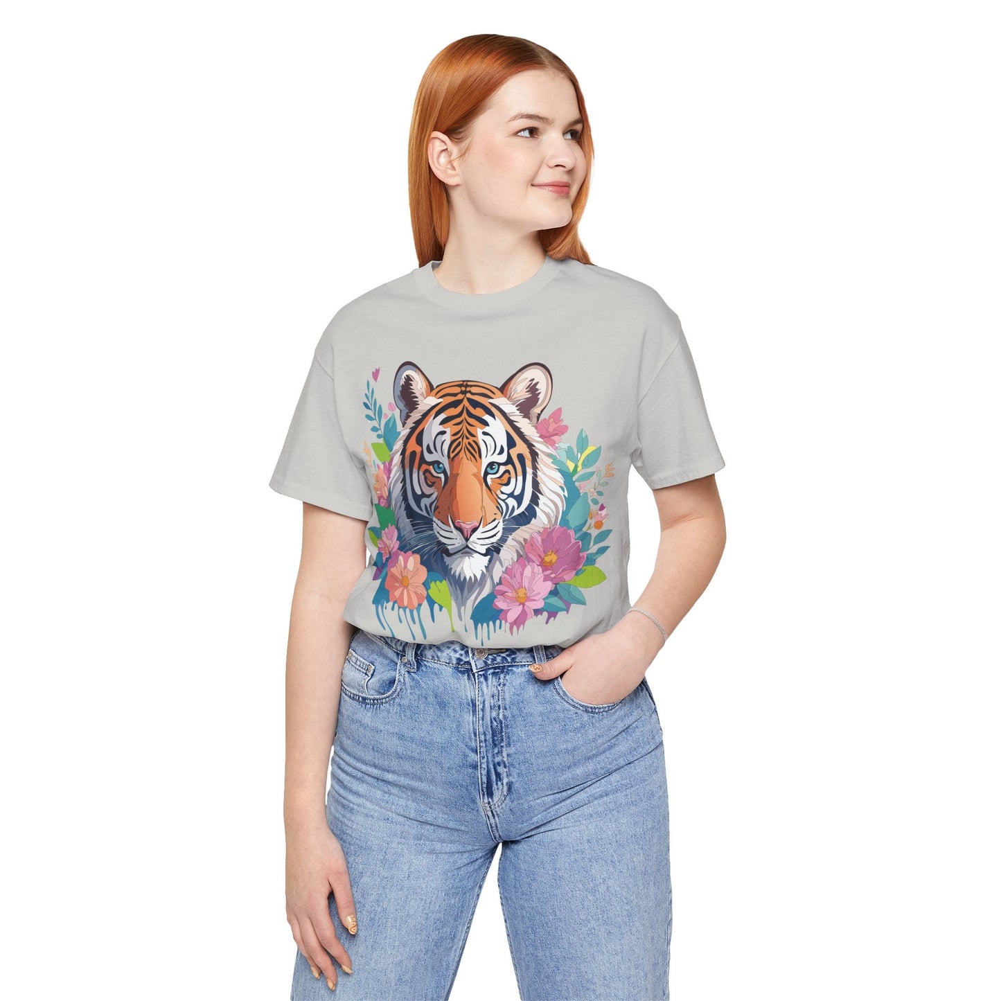 Tiger Graphic Unisex 100 Cotton Vintage Art with Animal Tee 2