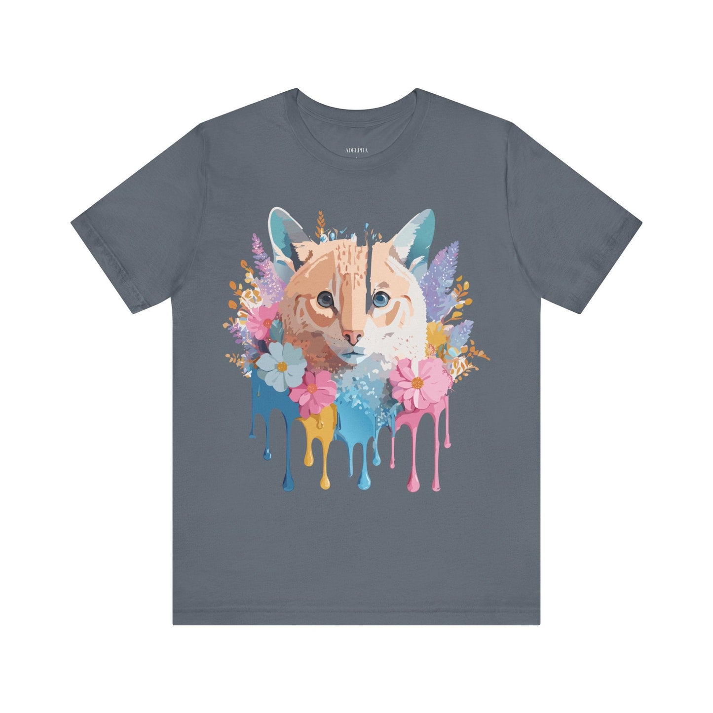 Cat Graphic Tee Unisex Vintage Art Design Adelpha Premium Comfort
