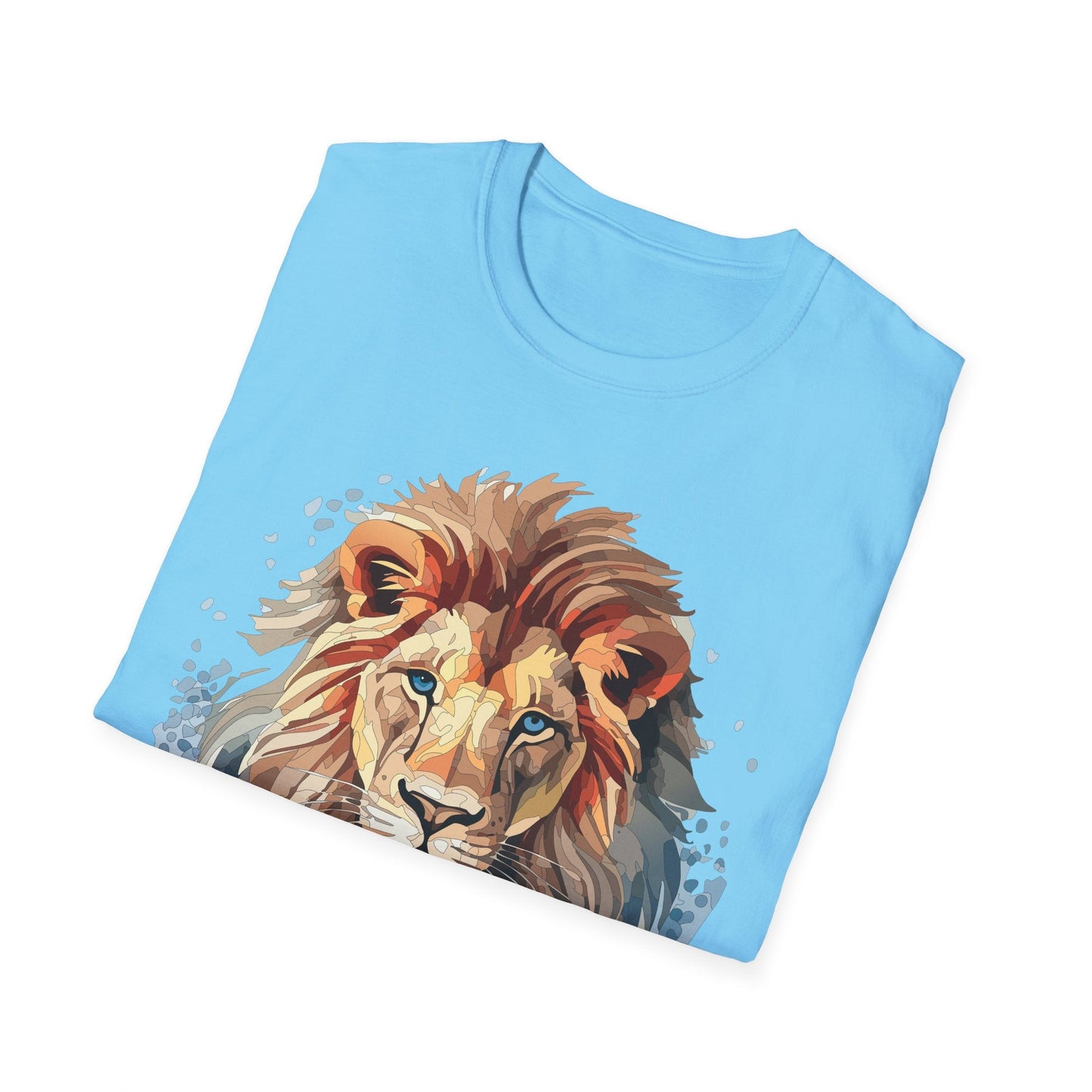 Unisex Lion Shirt Floral Lion Tee Gildan Softstyle 64000 Tee