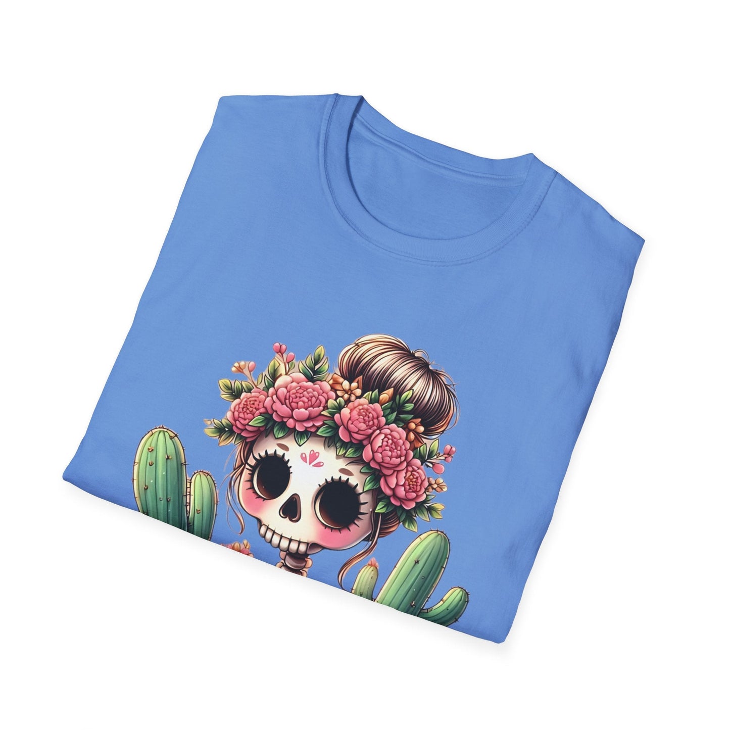 Skull Tee Shirt Unisex Skeleton Design Softstyle Cotton Tee Light Breathable Comfort Gildan 64000