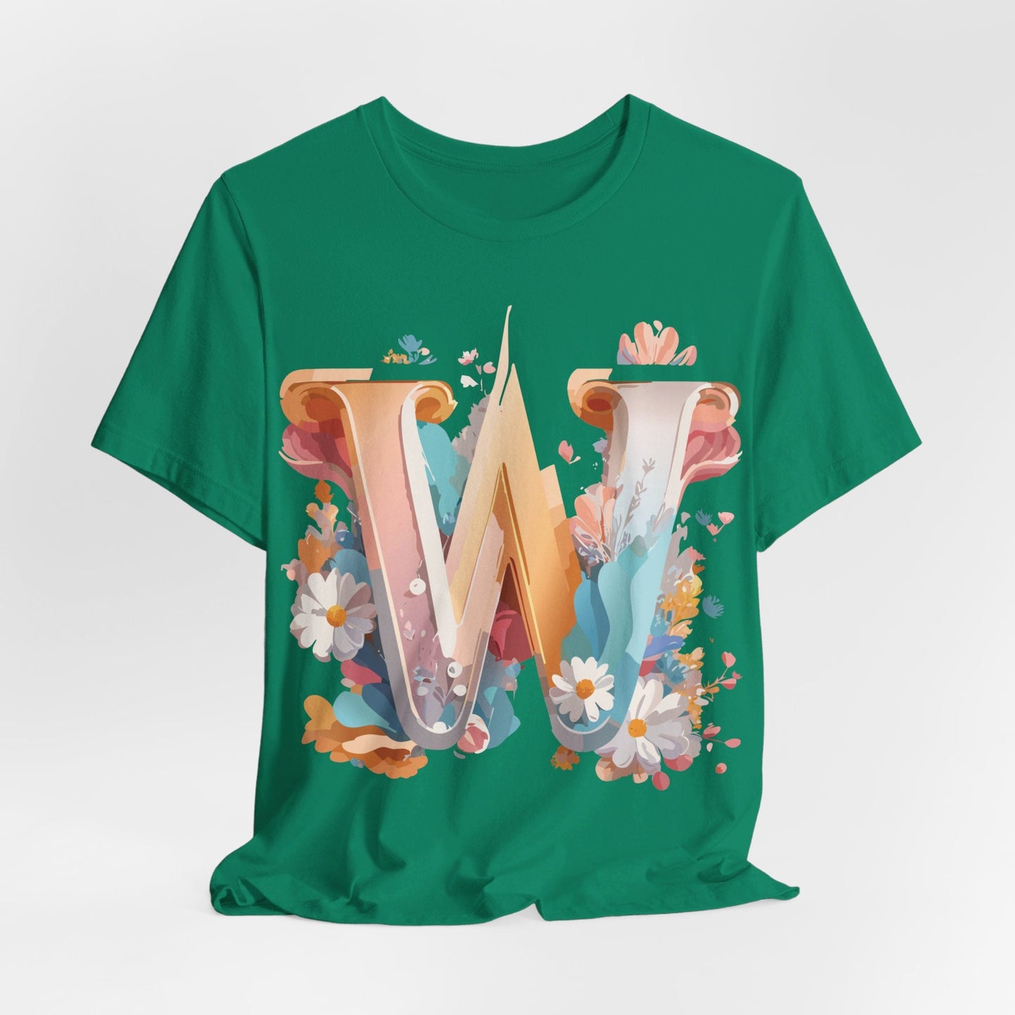 Letter W Shirt Unisex Graphic Tee By Adelpha Vintage Inspired Art Short Sleeve Collection