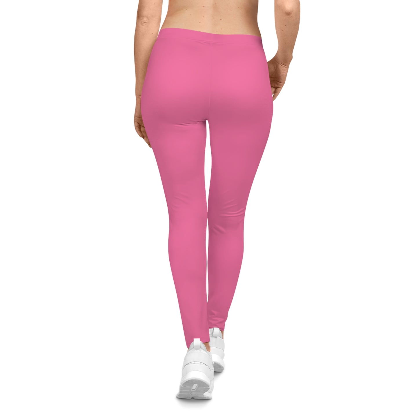 Rose Kiss Color Women's Poly-Span Casual Leggings XS-2XL