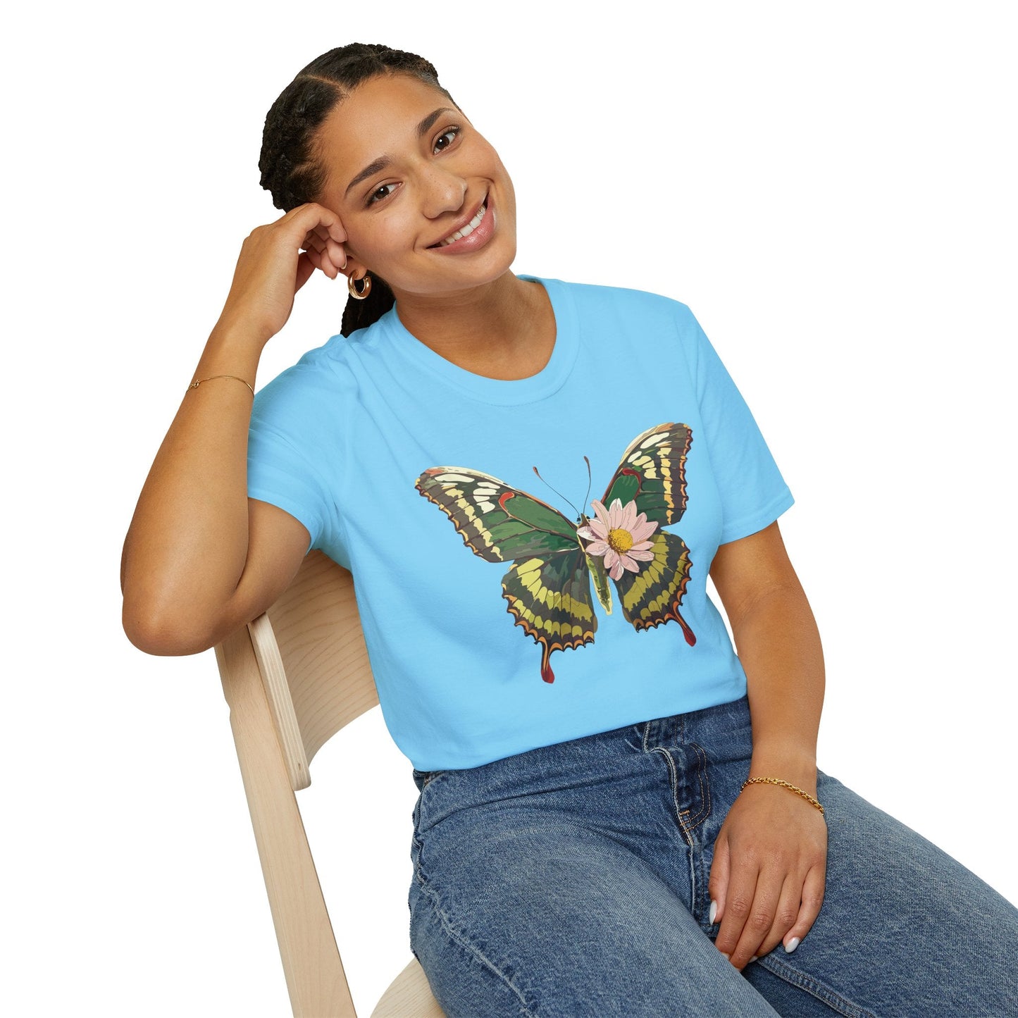 Butterfly Shirt Unisex Monarch Butterfly Tee Gildan Softstyle 64000 100% Ring Spun Cotton