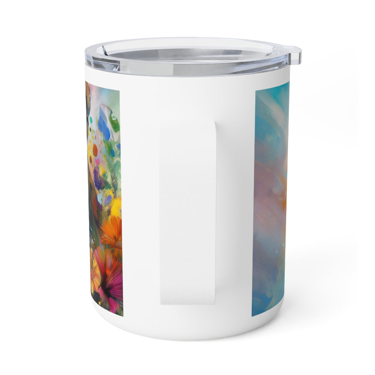 39 Art Design Insulated Coffee Mug Clear Lid 10oz Insulated Coffee Mug 10oz
