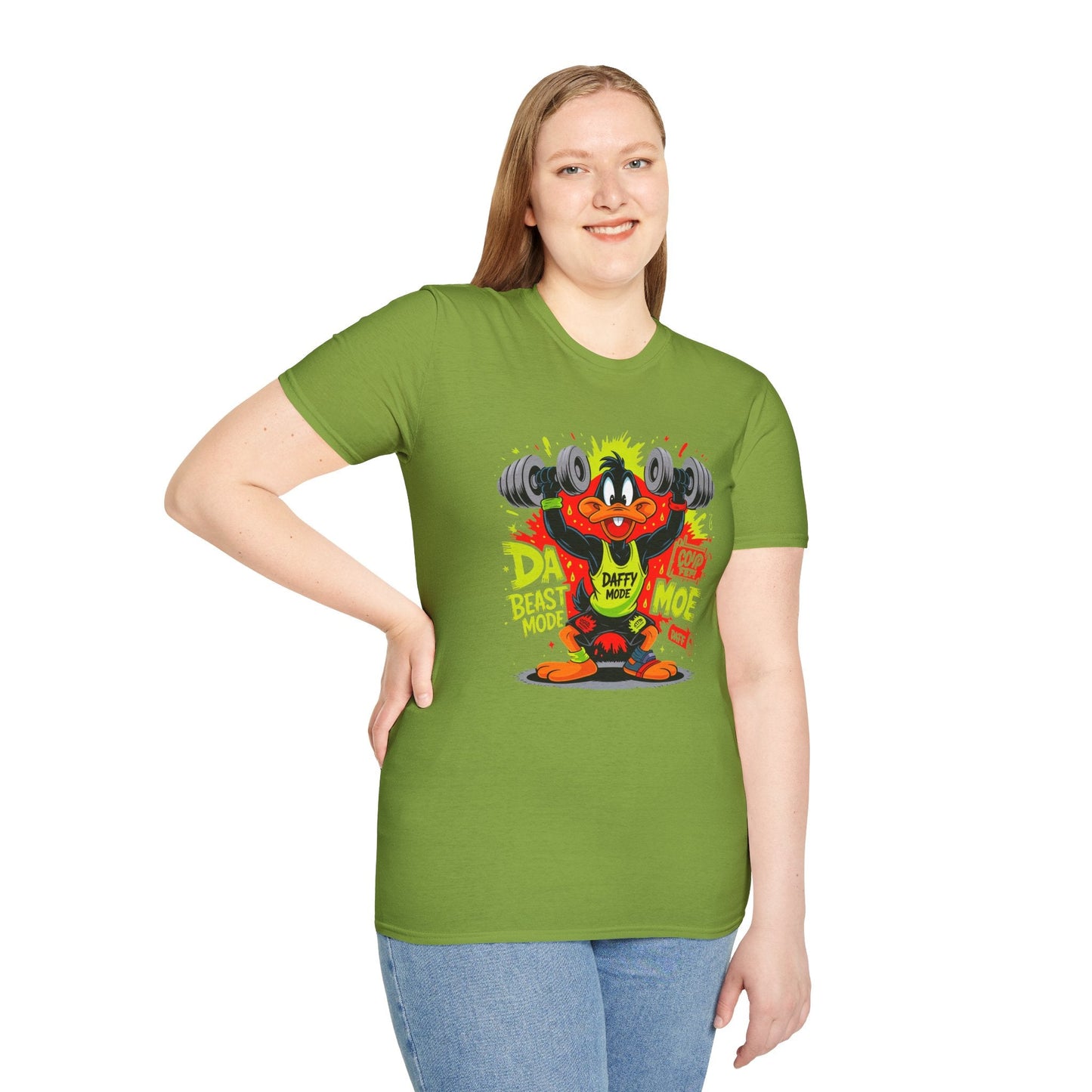 Unisex Cartoon T Shirt With Animation Design Funny Animals Tee Softstyle Gildan 64000