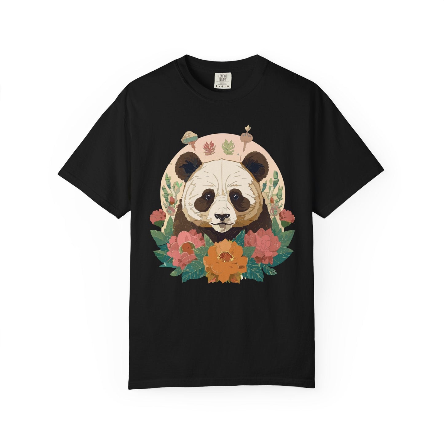Panda Portrait Graphic T-Shirt Unisex Cotton Floral Animal Art Tee p2