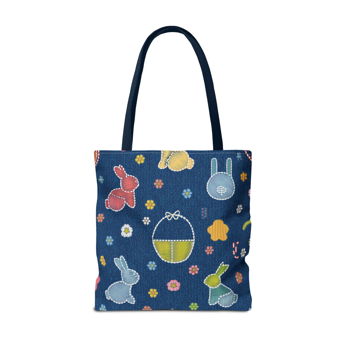 Easter Graphic Design Denim Fabric Imitation Print Unisex Canvas Bag Poly Spun 3 Sizes Tote Bag 204-8