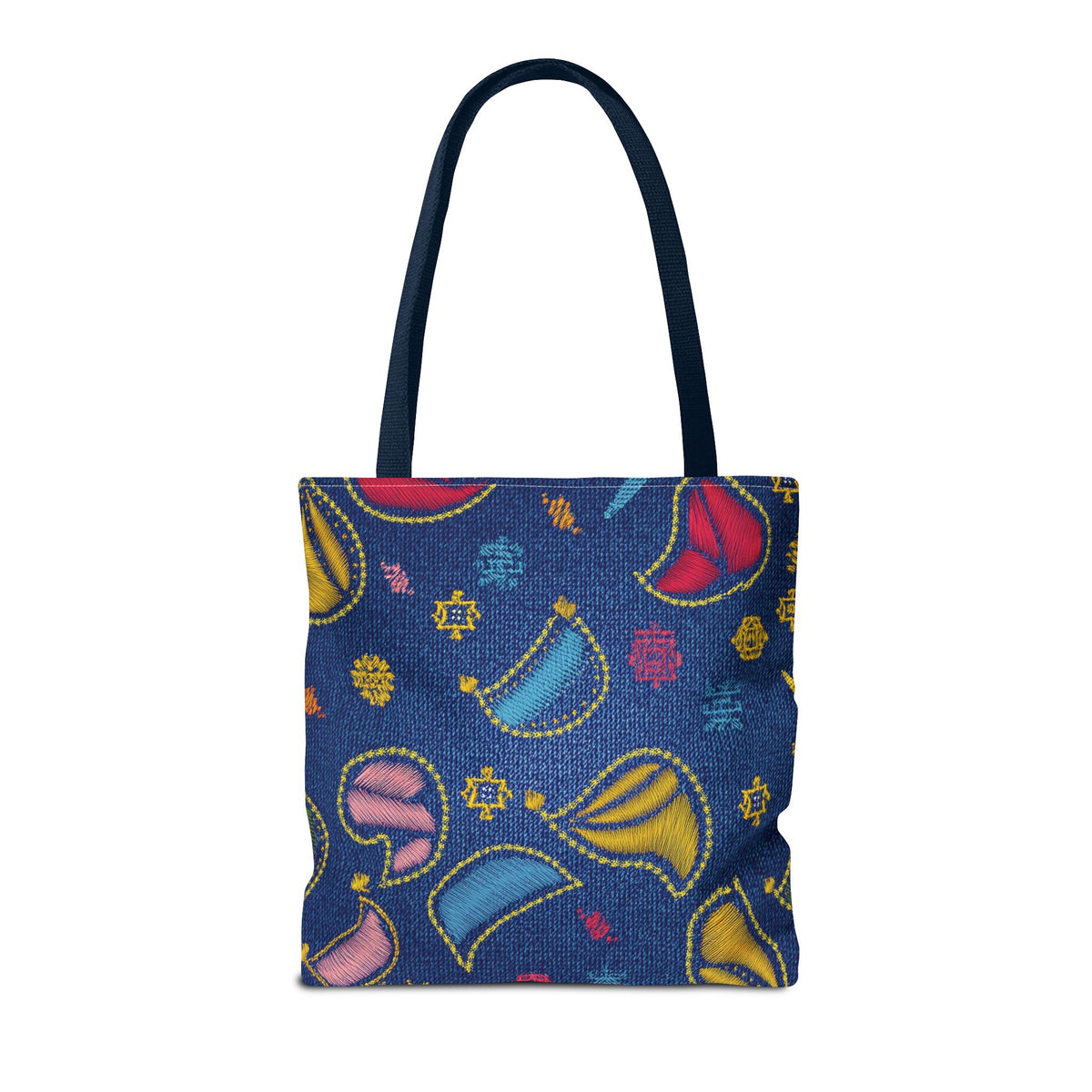Diwali Graphic Denim Fabric Imitation Print Unisex Canvas Bag Poly Spun 3 Sizes Tote Bag 205-21